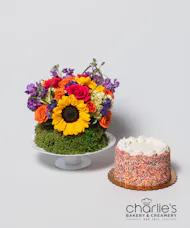 Blooms & Bakes Floral Cake w/ Cake