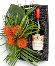 Floral Vines  Red Basket