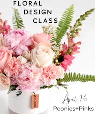 Peonies + Pinks Workshop - April 26th at 6pm - Downtown Orlando