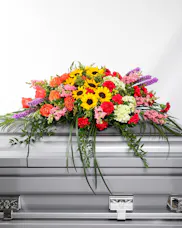 Joyful Sentiments Casket Spray