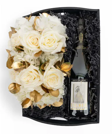 Floral Vines  Champagne Basket