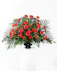 This arrangement is a beautiful way to pay tribute to a loved one. Use it during the funeral service or send it as a gift to he departed's family.