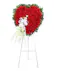 The Devotion Standing Heart is a beautiful display of red carnations and white dendrobiums to create an exquisite way to honor the life of the deceased.