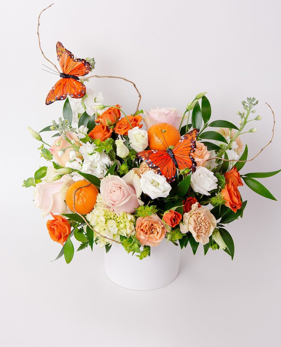 Spring Butterfly Flower Arrangement In Bloom Florist Orlando, FL Heathrow, FL