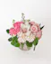 Beautiful cybidium orchids, roses, stock, hydrangea and more are elegantly designed in a clear glass bubble bowl vase
