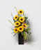 We design a gorgeous bouquet of locally-grown sunflowers and fresh snapdragons in a tall glass vase, and pair it with the wine of your choosing.