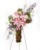 The Elegance of Earth Cross will make a lovely tribute during the funeral service with its beautiful blooms against greenery and succulents.  