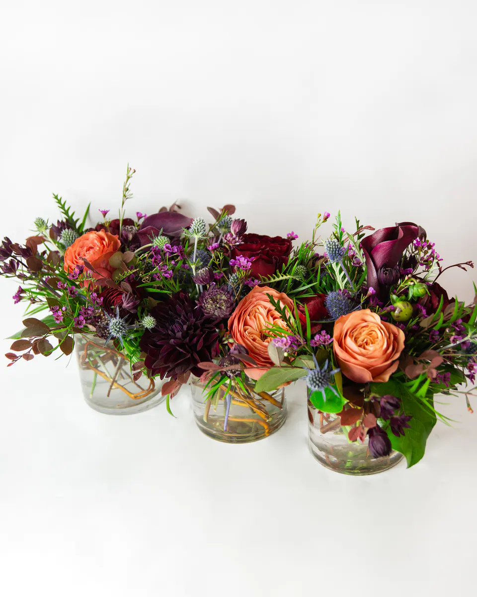 Jewel Tone Breakaway Centerpiece (FL) SameDay Delivery In Bloom Florist