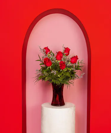 Half Dozen Red - Medium Stem Roses