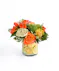 This arrangement represents our lovely sunshine state with fresh oranges, limes, yellow pin cushion protea, green tea roses, and other vibrant florals.