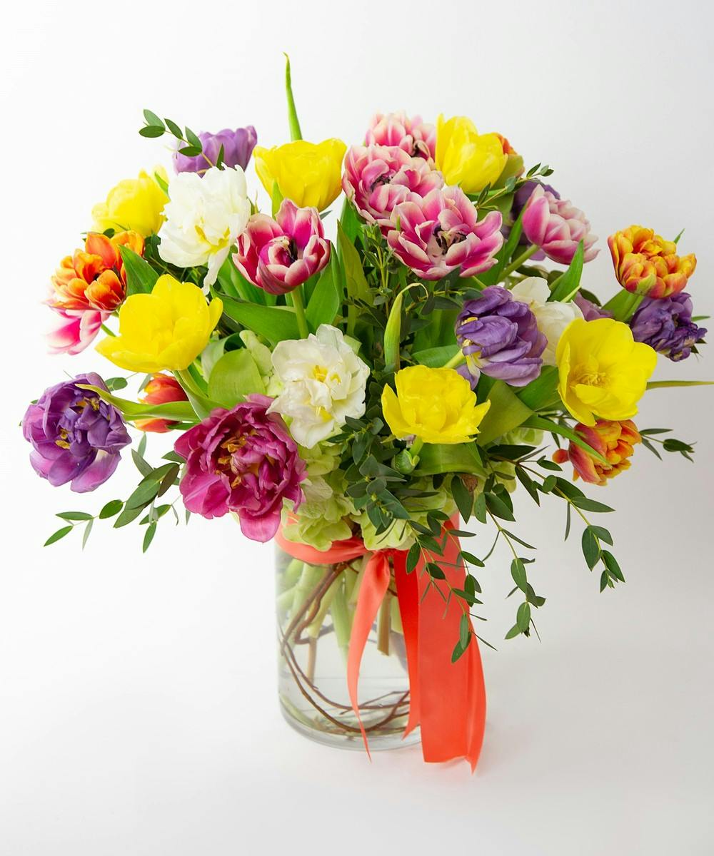 Tulip Arrangement In Bloom Florist Orlando, Fl Heathrow, Fl