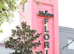 The handsome pink facade of our downtown Orlando location
