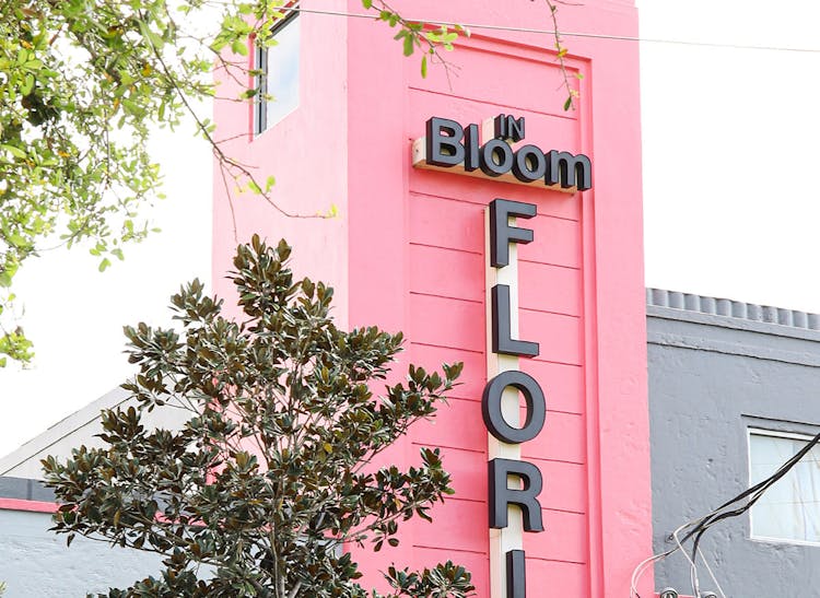 The handsome pink facade of our downtown Orlando location